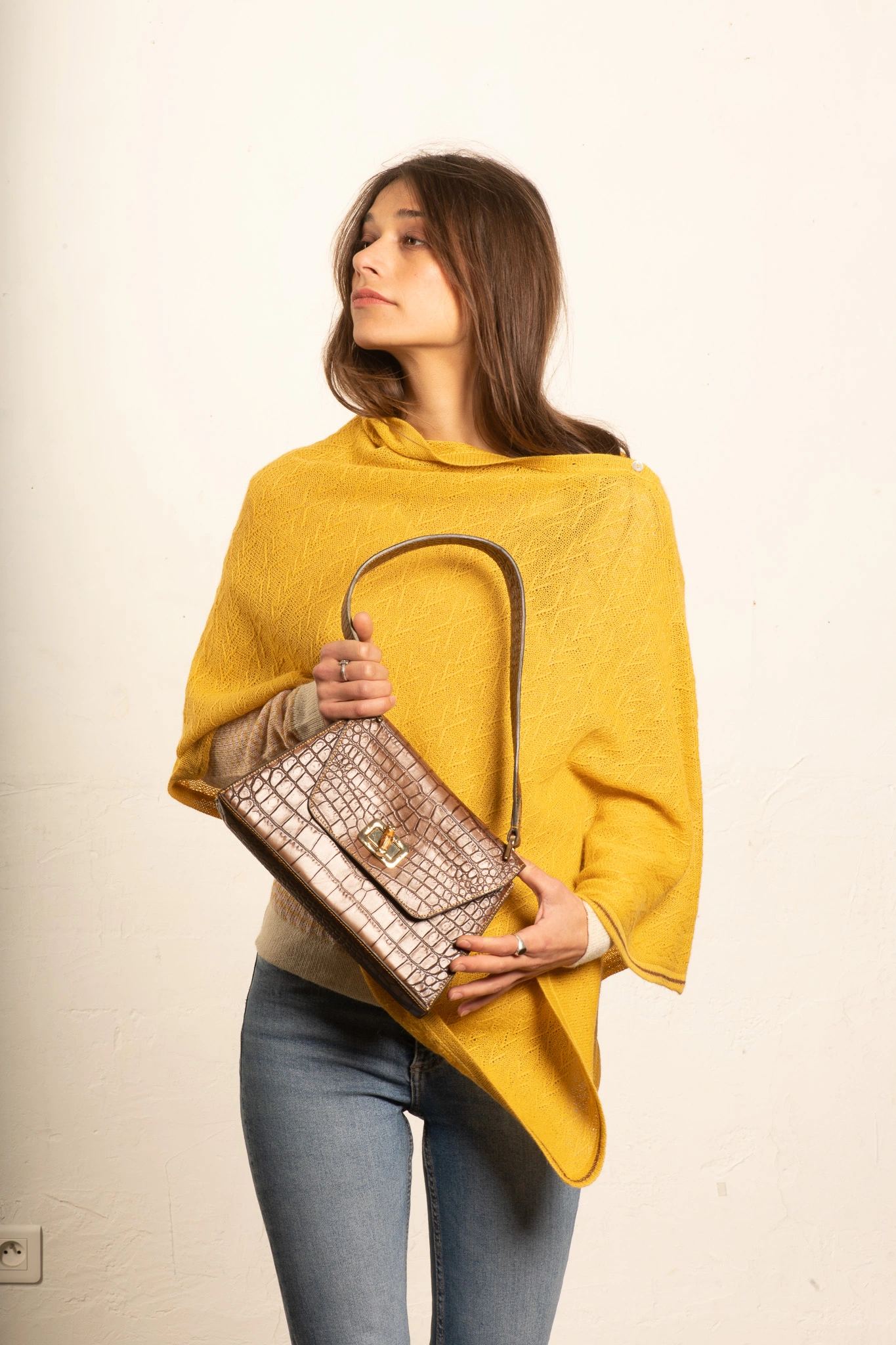 Beauté Mode Poncho Jaune